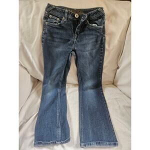Justice Jeans Girls Size 10R Super Hip Dark Wash Denim 98% Cotton 1% Spandex